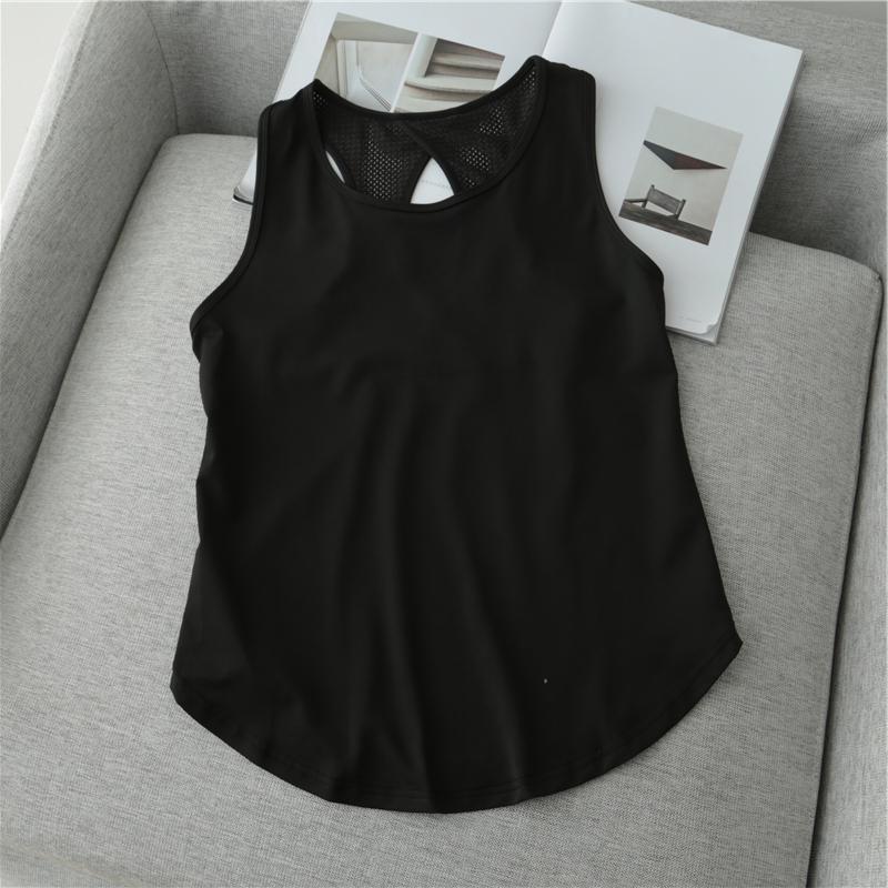 Women's Fashion Casual Summer Spring Solid Color Print Sleeveless O-Neck Blouses Shirts