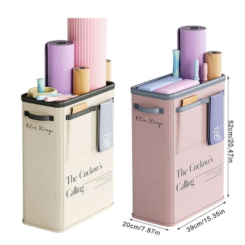 Sturdy Cloth Yoga Mat Holder Foldable Storage Box for Exercise Equipment Organization