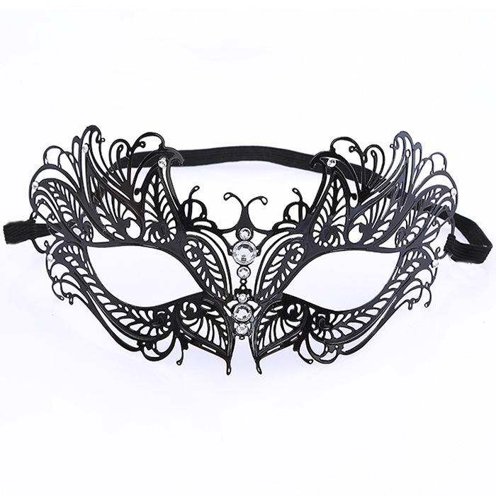 Mască de Prințesă cu Strasuri pentru Jumătate de Față - Acoperire Glamuroasă pentru Ochi pentru Balul de Halloween