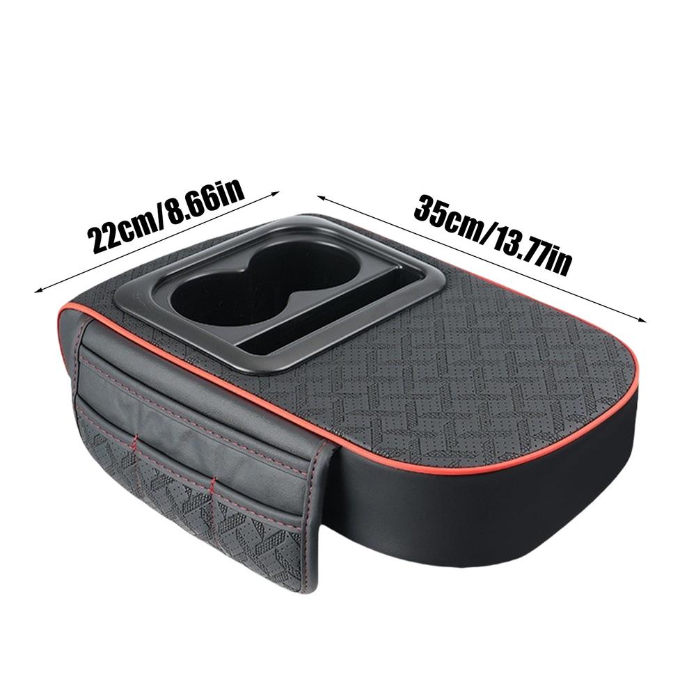 Center Console Cushion with Storage Bag Multi-functional Car Console Cup Holder Car Center Console Cover for Auto Accessories чёрный