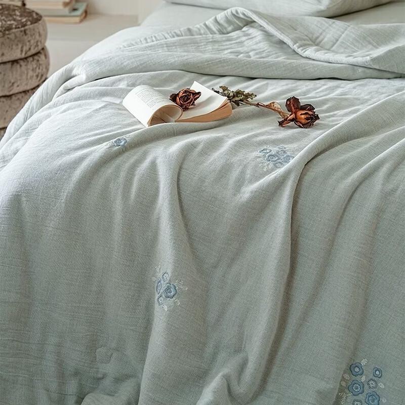 Yuan Zhi Wei Washed Cotton Linen Blend Summer Quilt