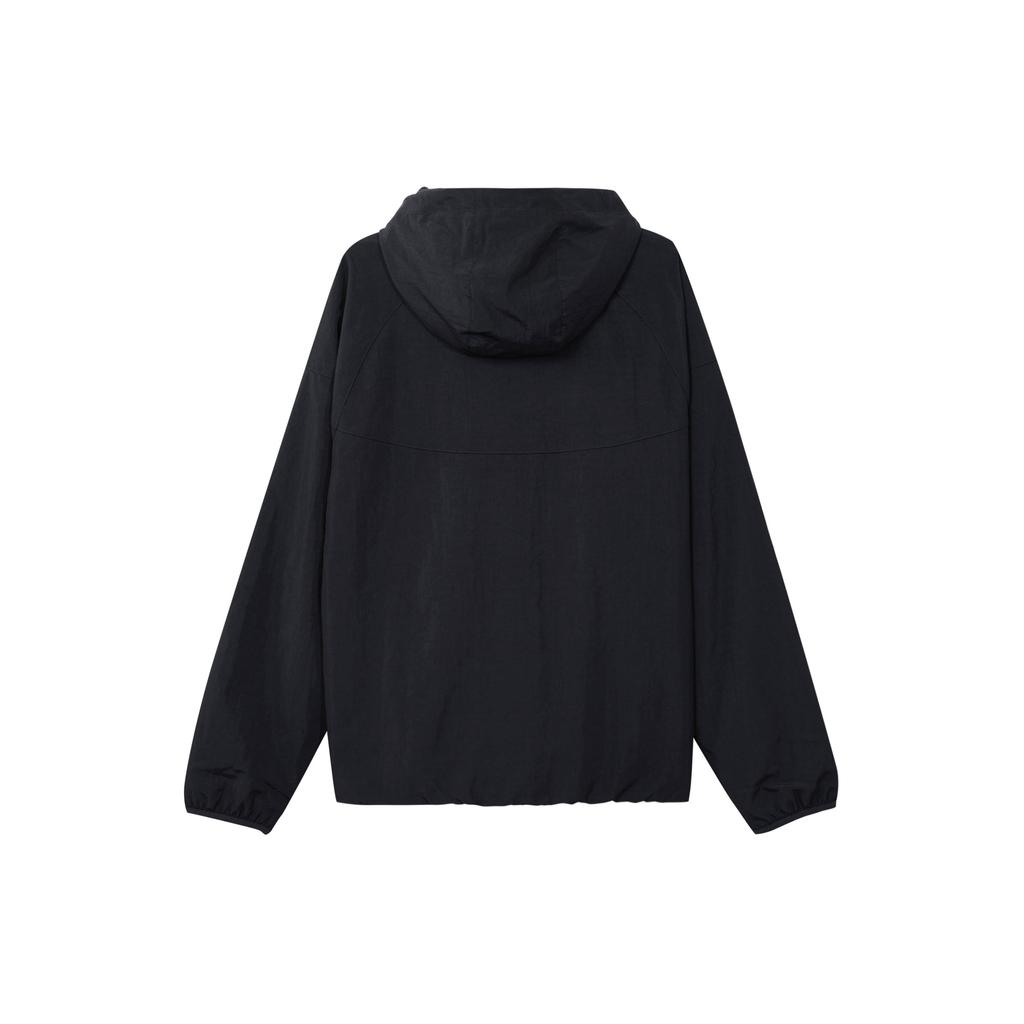 Nike Windrunner Pánská ležérní bunda s kapucí a zapínáním na zip, jednobarevná, černá FB8619-010