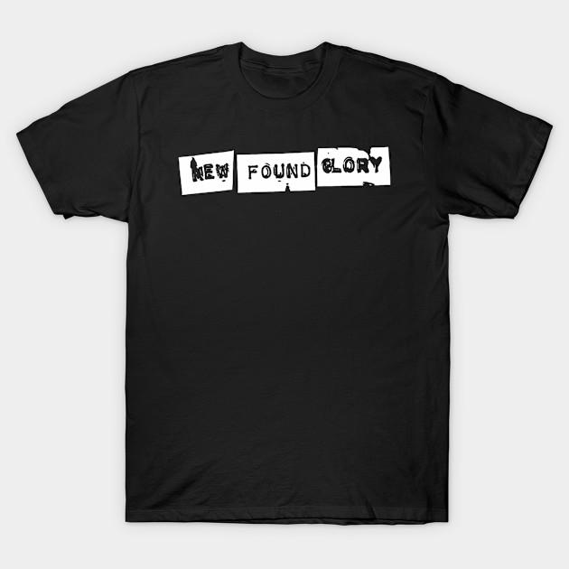 

Men Black Print T-shirt New Found Glory American Rock Band No-Cut Transfer Paper Print Cotton Tshirt S чёрный