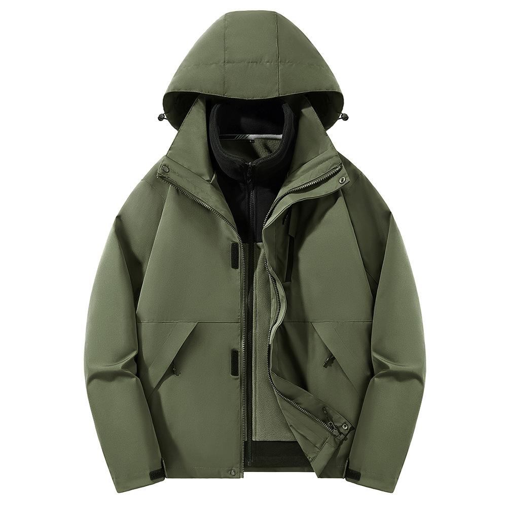 Große Größe Drei In Eins Submachine Jacke, herren Mantel, Winddichte Jacke, Jacke, Große Größe Abnehmbare