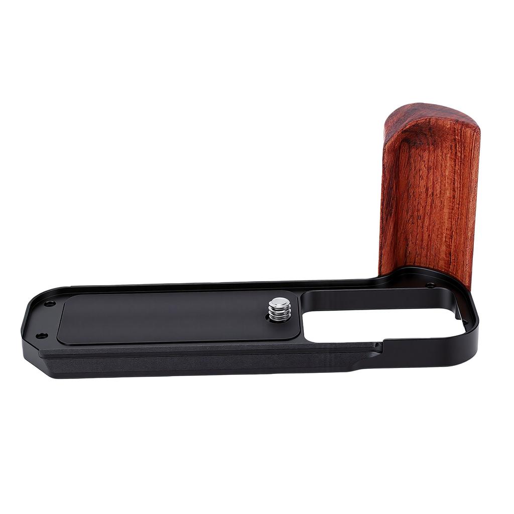 Hand Grip L Bracket Fit for Fujifilm XT30III Camera Aluminum Quick Release Plate with Wood Grip 1 4 Inch Thread Hole
