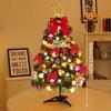 50cm Sada vánočního stromku Vánoční dekorace se světýlky Stolní mini vánoční stromek ozdoby Dekorace na novoroční párty Dárek Navidad
