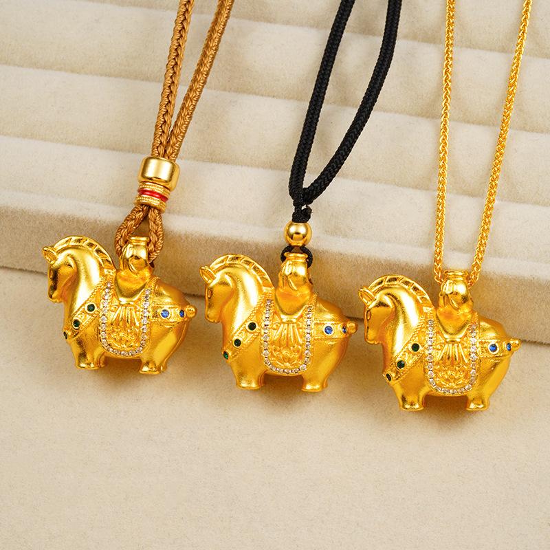 Versatile and High-end Zodiac Pony Girl Light Luxury Style Jewelry Necklace Pendant