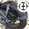 Heavy Duty Wheel Securing Strap Foldable Motorcycle Tie Down Strap  Tow Truck Use
