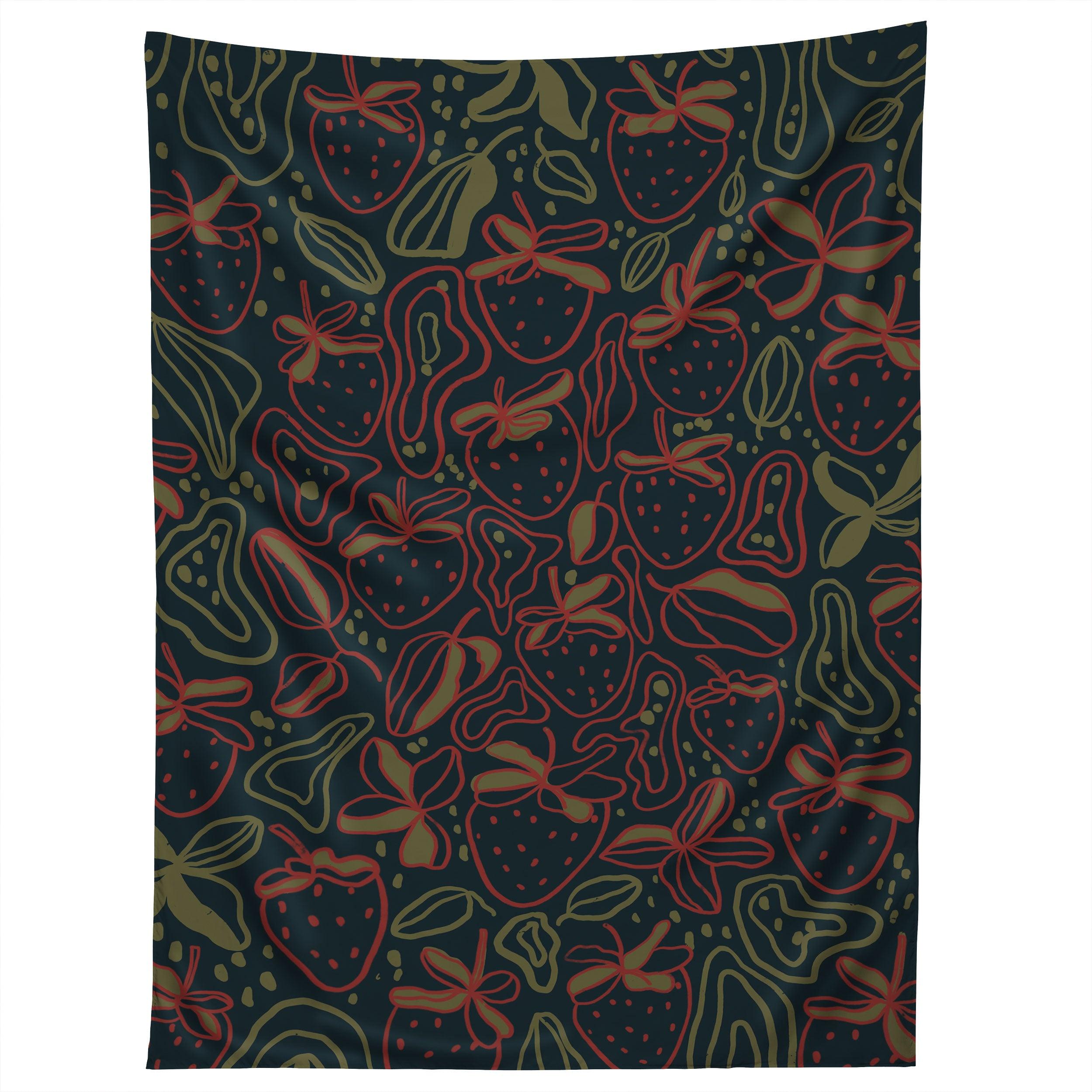 LUNAR STRAWBERRIES tapestry 75x100