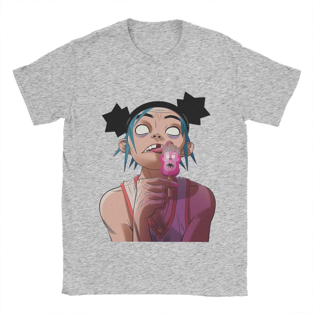 Gorillazs Punk Rock  T Shirt Men's  Cotton Humorous T-Shirt Round Neck  Tees Short Sleeve Clothing Gift Idea