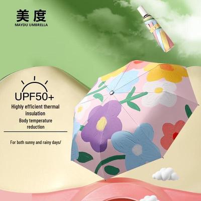 MAYDU Faltbarer UV-Schutz Sonnenschirm/Regenschirm