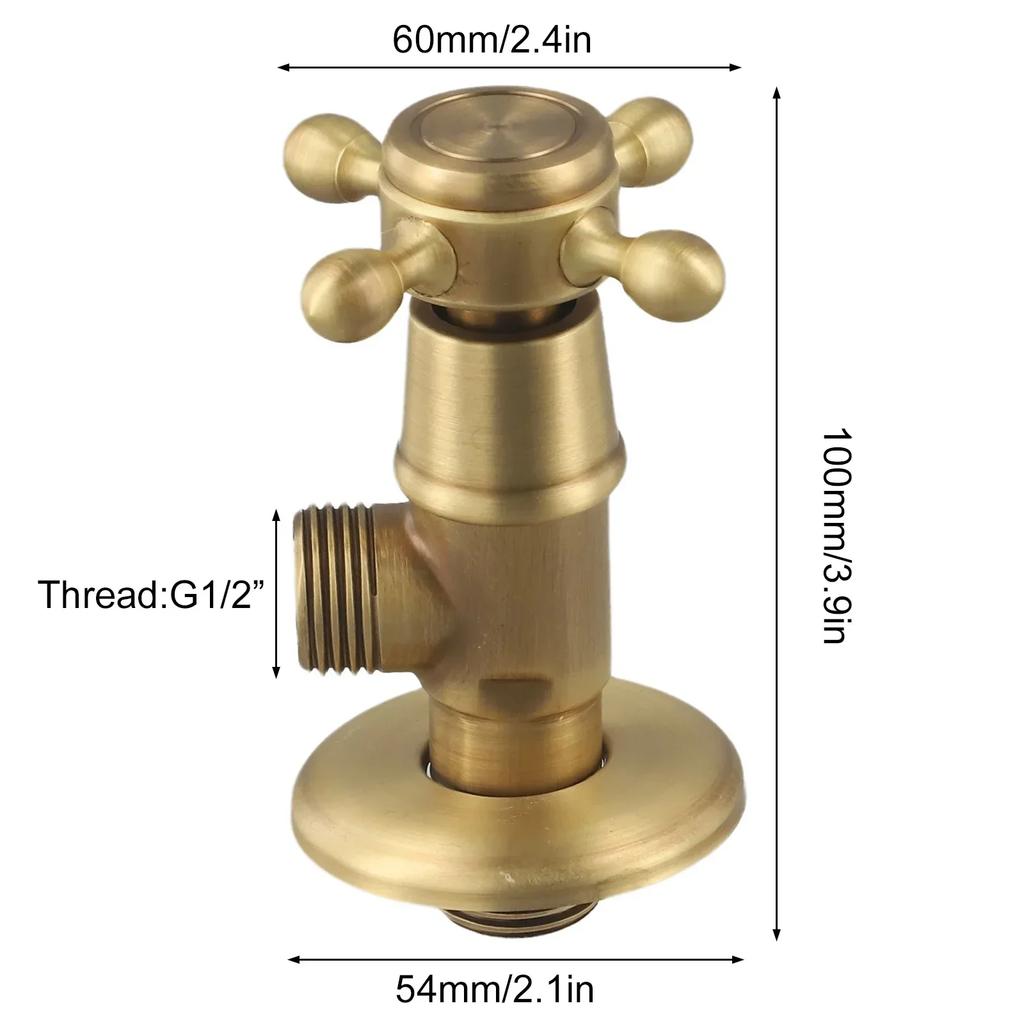 European Angle Valve Copper Valve Core Retro Mixing Valve Water Stop Valve Home Improvement Bathroom Accessories For Shower