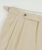BELLIEF Essential Linen Cotton Twill Adjust 2-Pleated Relaxed Chino (Beige)