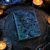 7-in-1 Rotating Dice Box Vintage Magic Spell Book with Dragon Relief Dice