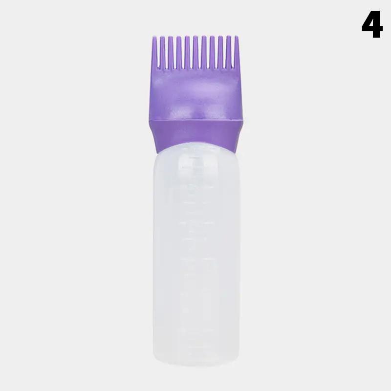 Shampoo Brush Empty Hair Shampoo Bottle With Comb Teeth Salon Treatment Oil Perm Dye Bottle Color Plastic Dry Cleaning Bottle