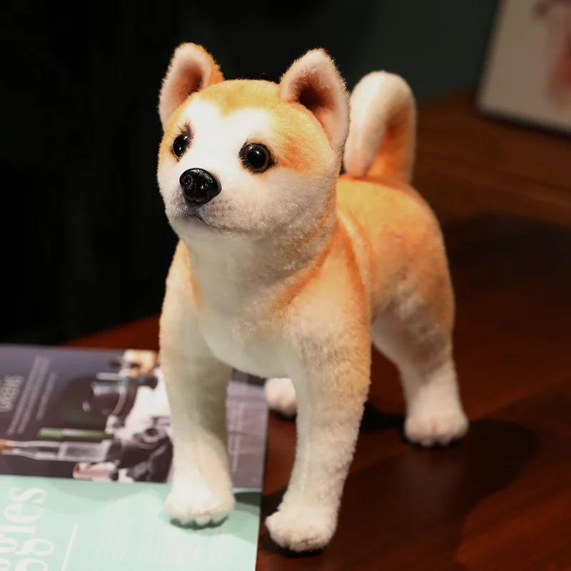 Hot new Akita dog plush toy Cute simulation dog Shiba Inu fluffy soothing girl doll birthday gift car