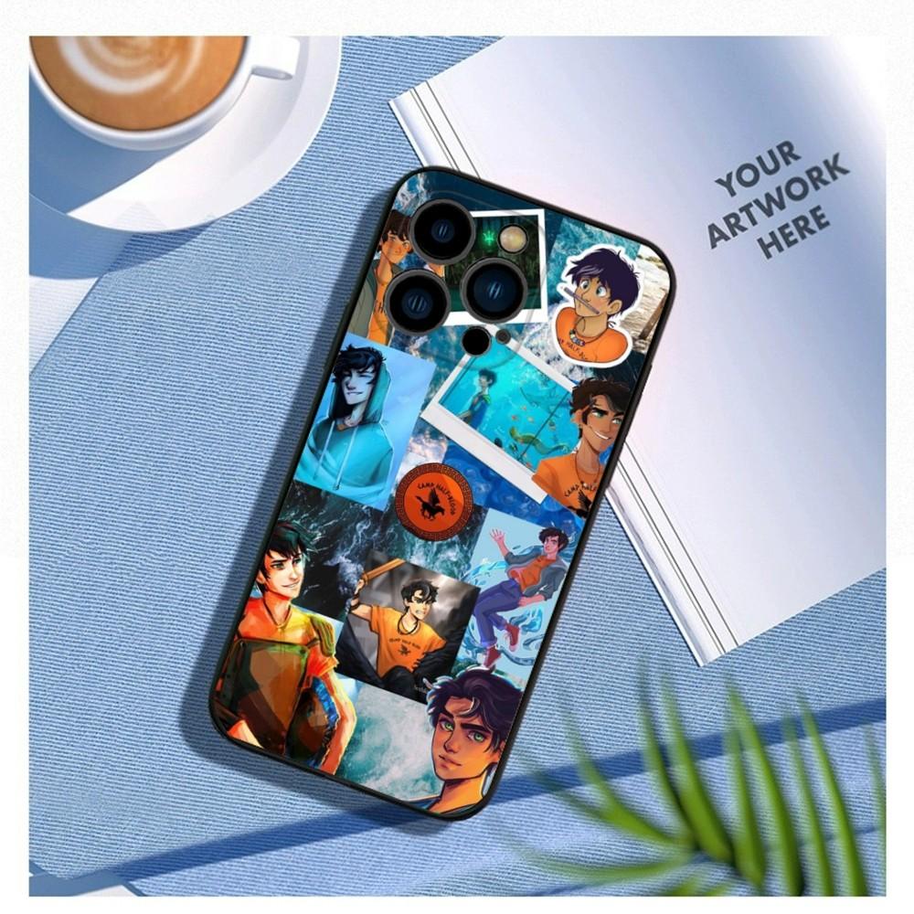 P-Percy J-Jackson Phone Case For iPhone15,14,13,12 Mini 11 Pro XR,X,XS,MAX 7,8 Plus Silicone Cover Soft Black