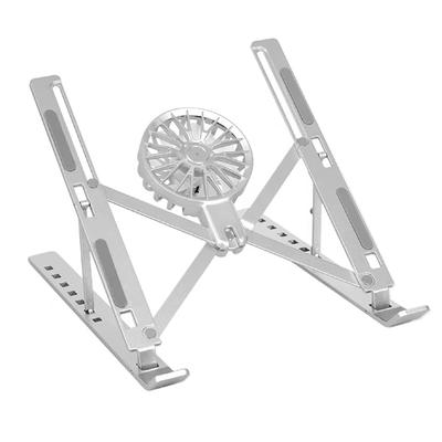 CAWKAY Suporte de Refrigeração para Laptop com USB Suporte Fácil para PC, Ventoinha, Alimentado, Dobrável, para Transportar, (Prata)