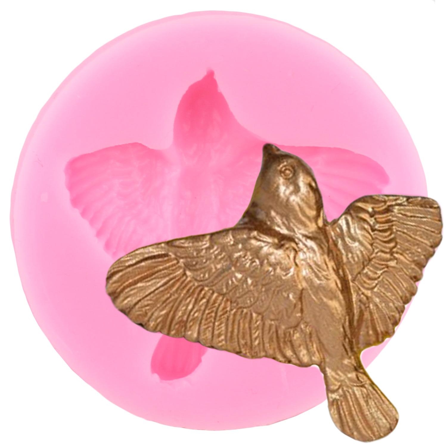 

Силиконовые формы с милыми птицами, форма для помадки, сделай сам, украшения торта, форма для шоколадной мастики, кекс, топпер, конфеты, смоляные глиняные формы оранжевый