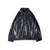 Men's Retro Tie-Dye Denim Jacket - Loose Casual Spring/Autumn Workwear Trend