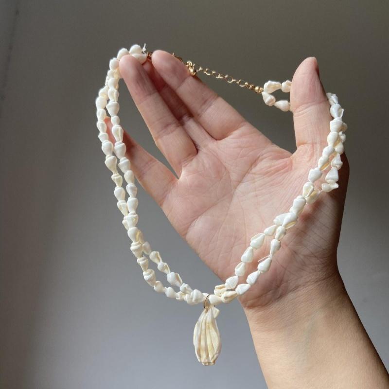 

2026 New Fashion Seashell Starfish Necklace for Women Girl Shells String Handmade Colorful Choker Neck Zircon Gifts