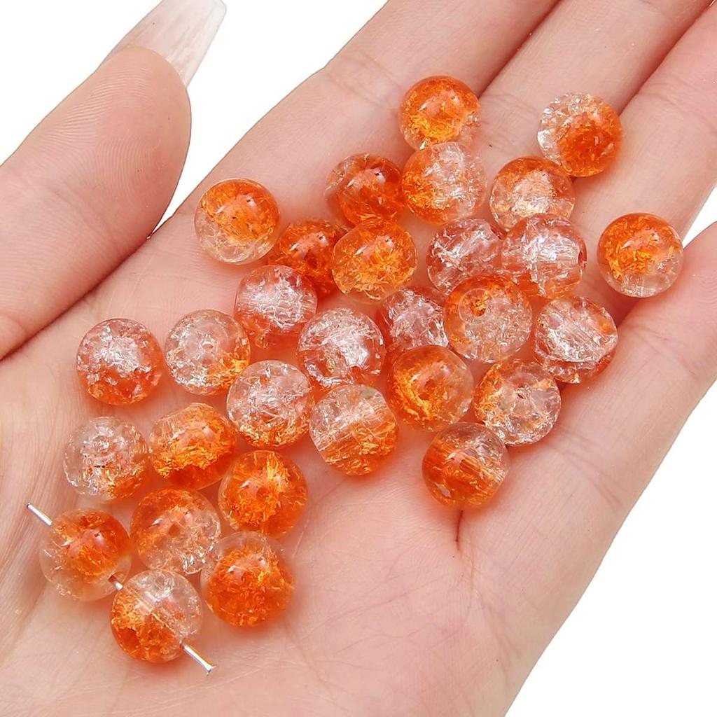 8-14mm Whtie and Random Mixed Crackle Acrylic Beads Spacer Ball Beads for DIY Bracelet Fashion