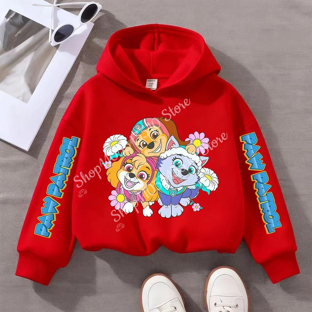 PAW Patrols Cartoon Chase Skye Kids Sweatshirt Printed Hoodie Trendy Long Sleeve Hoodies Girls Tops Clothing Boys Clothes Gifts