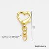 Zinc Alloy Heart Buckle Keychain with Rotating 8-Shaped Strap and 14mm Lobster Clasp for DIY Jewelry Accessories