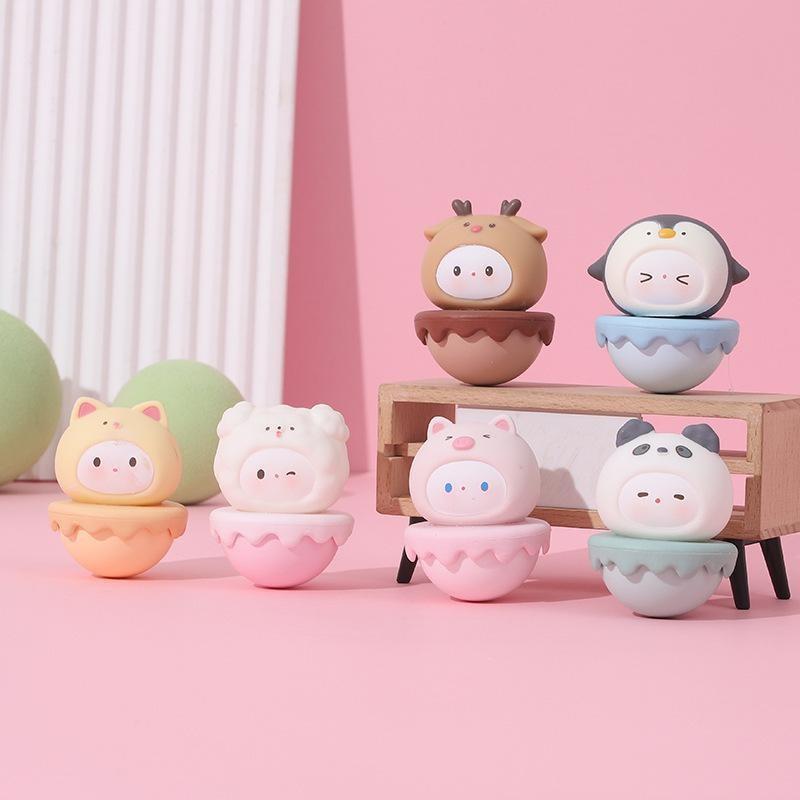 Tumbler Toy Decompression Bear Dog Pig Penguin Cat Deer Doll Decoration Gift