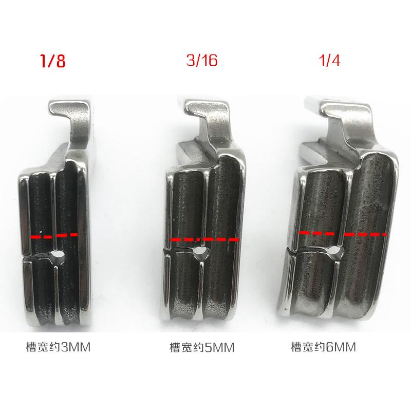 36069DG 1/8 3/16 1/4 Lockstitch Sewing Machine Double Groove Presser Foot Industrial Dual-Purpose Embedded Presser Foot Cotton