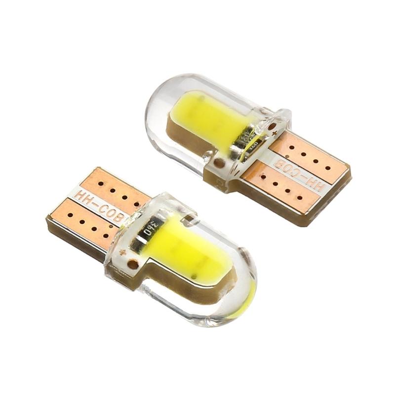 10Pcs Silicone Bright License Lamp Bulbs T10 LED Light Bulb LED Parking Bulb Auto Wedge Clearance Lamp Easy to Use