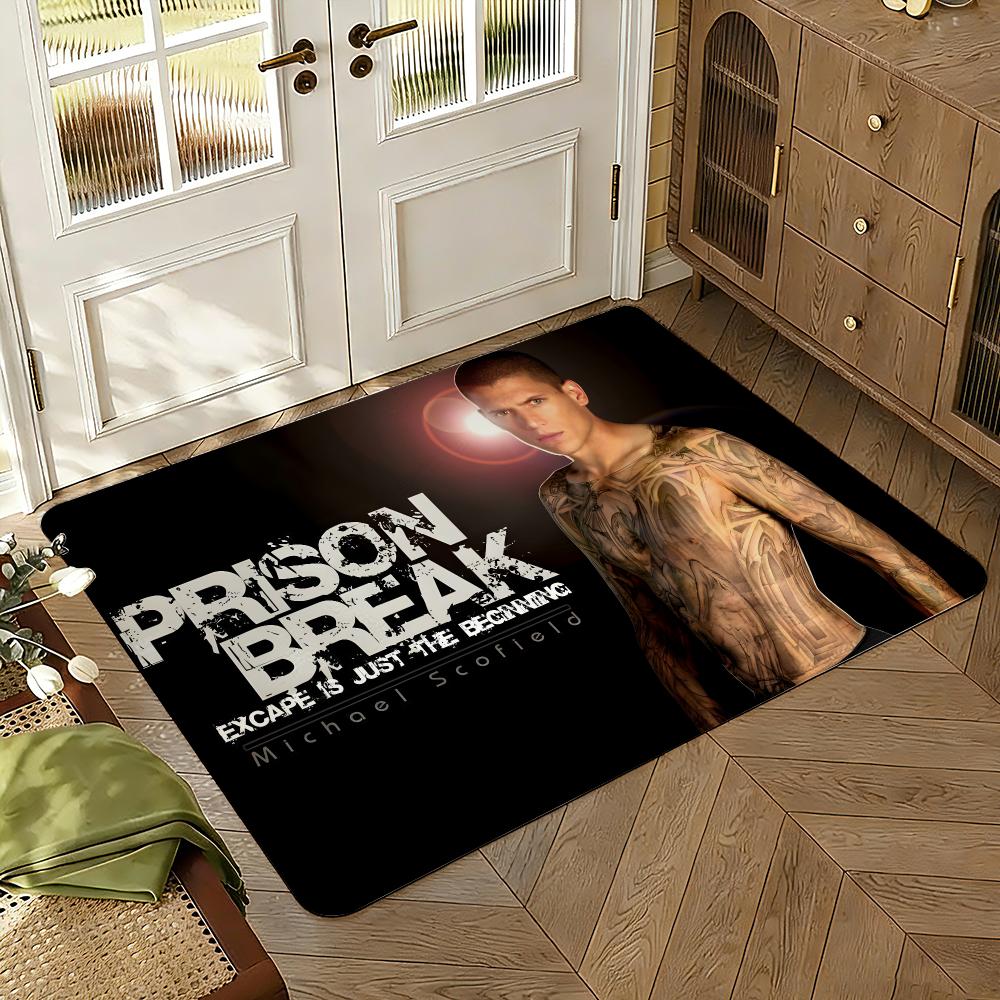 Prison Break Floor Mat Soft Thickened Absorbent Non-Slip Bedroom Living Room Door Mat Home Decor Flannel Rugs