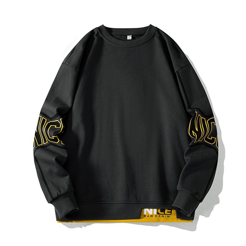 Spring and Autumn Loose Sweater Men Plus Size Round Neck Casual Men's Long Sleeve Sweater