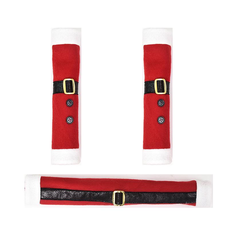 Mingguan Christmas Brushed Cloth Handle Covers for Refrigerator, Door, and Microwave