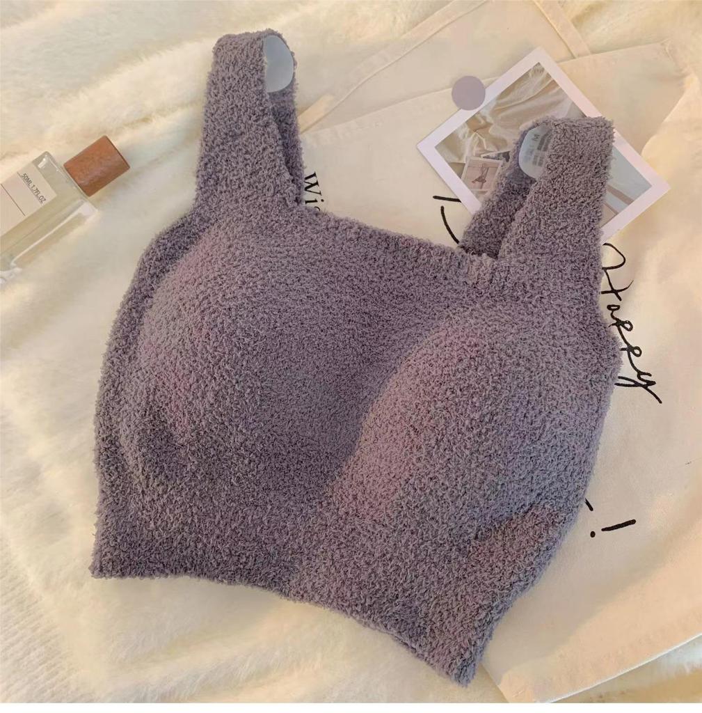 Women's Lambswool Warm Vest with Built-in Chest Pads – Slimming, Close-fitting Base Layer for Autumn/Winter, Wearable as Outerwear.