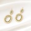 Summer Women's Luxurious And Niche Exaggerated Design Earrings With Zirconia Inlay Personalized And Versatile Simple Earrings