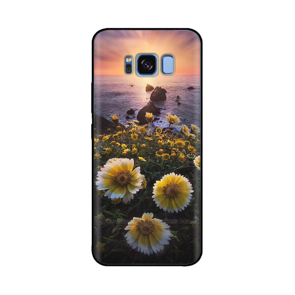 For Samsung Galaxy S8 Plus Phone Case Heart-Butterfly Funda For Samsung S8 S8Plus Cases Liquid Silicone Bumper GalaxyS8 Shells