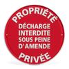 Round Metal Sign No Trespassing Aluminum Sign Private Road Warning Video Surveillance Wall Poster Plate Rigid Safety Sign for Ya