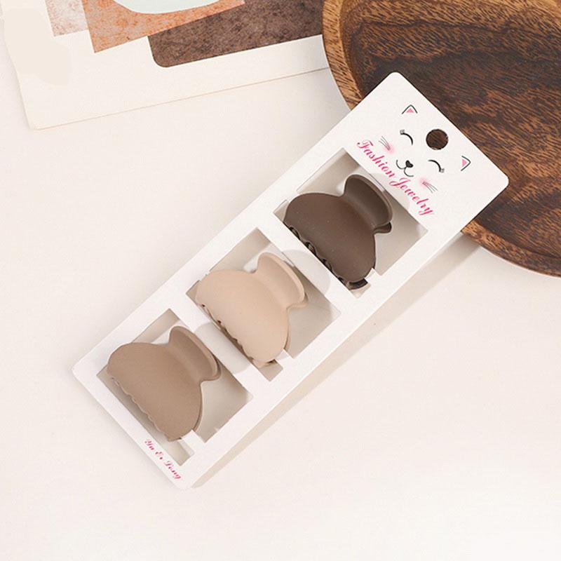 3pcs/set New Morandi Color Hair Claw For Women Flower Hair Clip Lady Small Hairpin Girls hairclip High Ponytail Clip Headdress