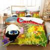 Anime Cute Calimero Bedding Set Printed single Comforter Quilt Bed Cover Duvet Cover Pillow Case 3 Pieces Sets Kids Adult Size