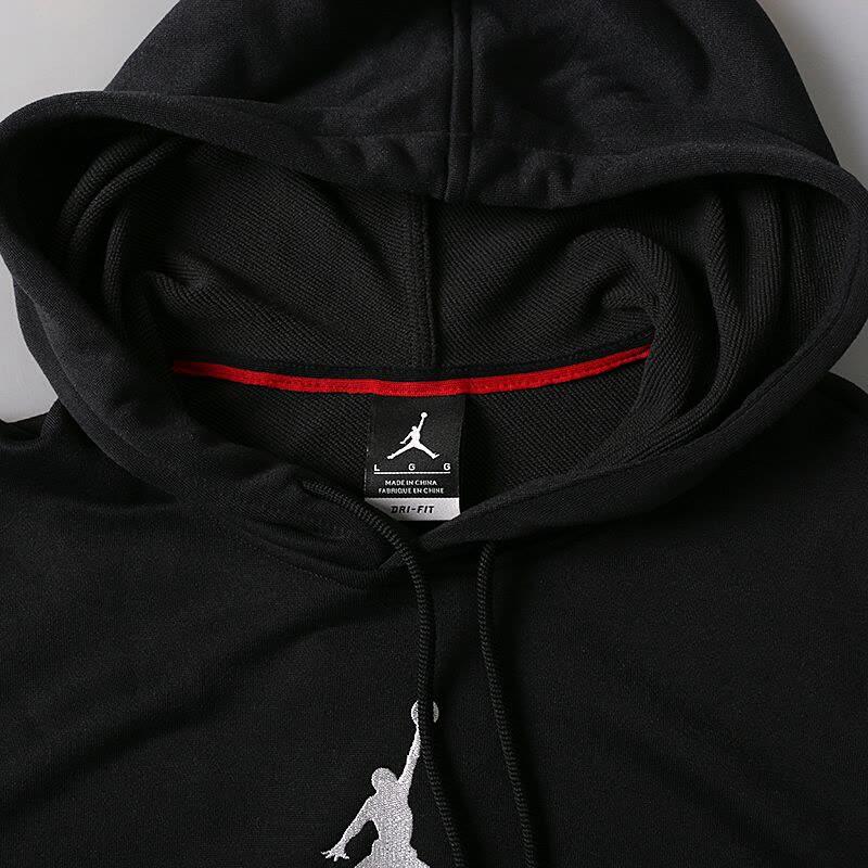 Jordan Alphabet Print Short-Sleeve Hooded T-Shirt Men Tops Black 931839-010