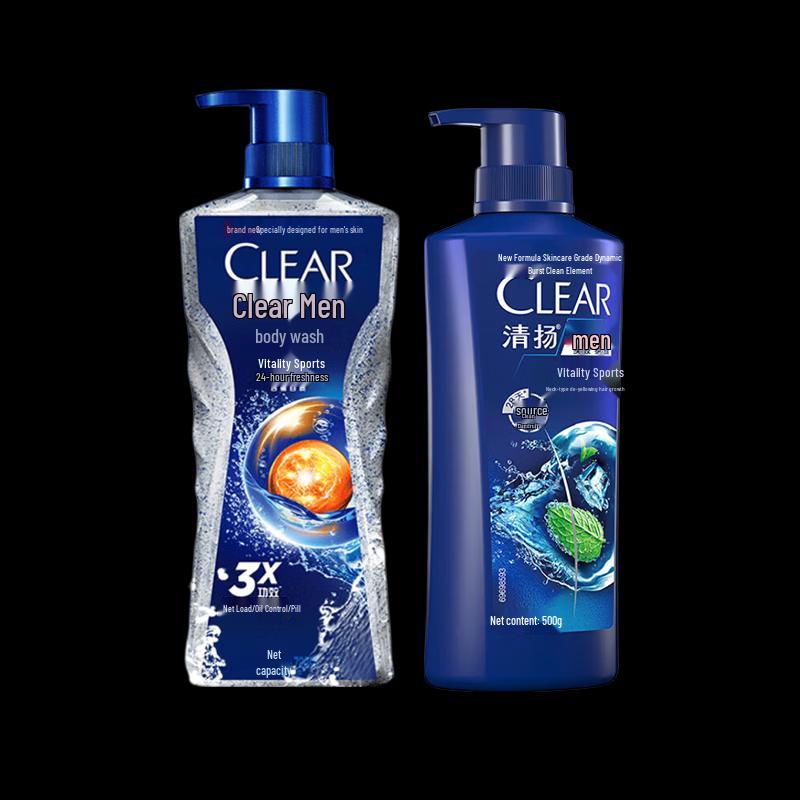 Clear Men s Sport Anti-Dandruff Shampoo & Oil Control Body Wash Set