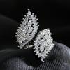 Luxury Angel Wings Ring For Women Popular Full Mirco Paved Natural Zircon Ring Vintage Wedding Party Fashion Gold Jewelry