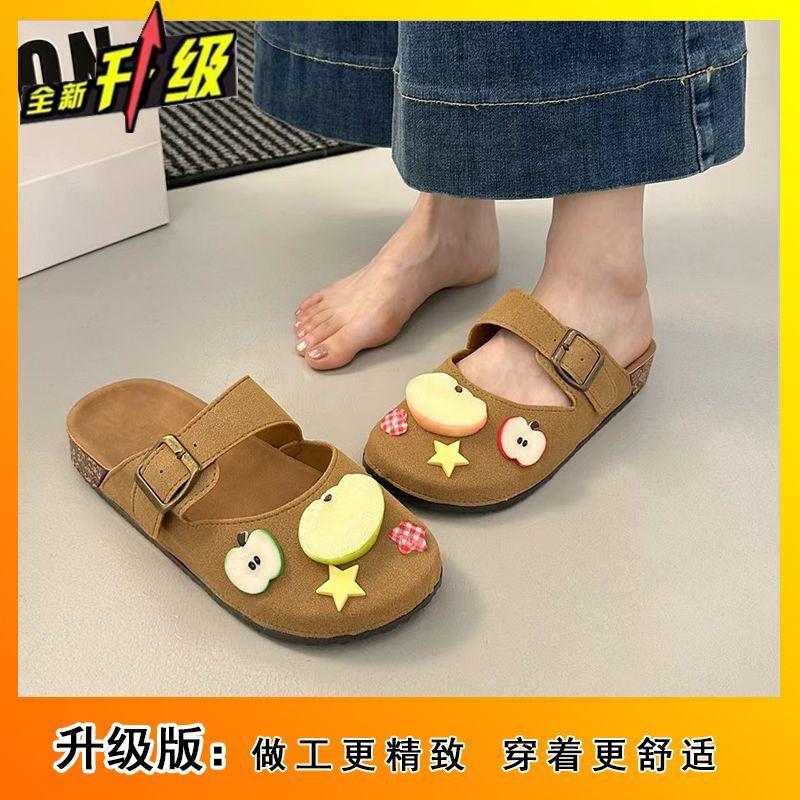 

Милые мультяшные яблоки Биркенштоки женская мода и универсальная сумка головные тапочки сандалии на мягкой подошве и толстой подошве 2025 новинка 41