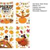Fall Window Decoration Supplies 4 Sheets Thanksgiving Static Stickers, Decorative Vinyl Decals, Autumn Turkey Harvest Festival Art Maple Leaves