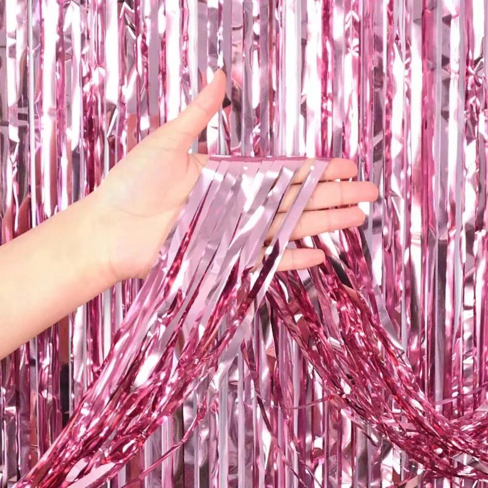 Glitter Streamers Tinsel Curtain Colorful Fringe Backdrop Curtain Birthday Party