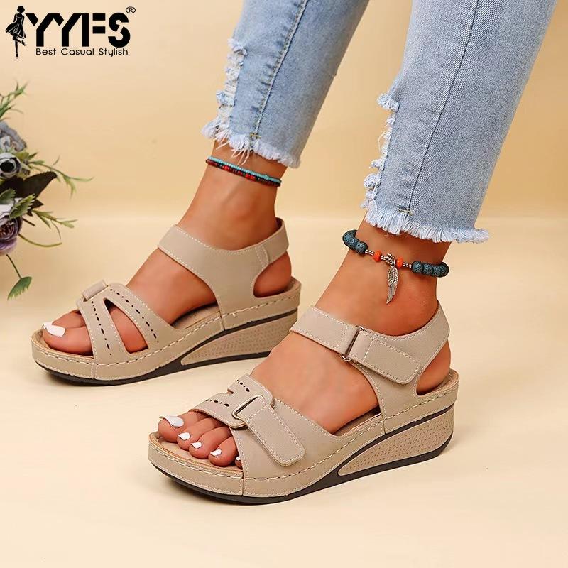 

Women Sandals Women Soft Stitching Sandals Comfortable Flat Sandals Women Open Toe Beach Shoes Women Shoes Sandalias Treking 43 жовтий