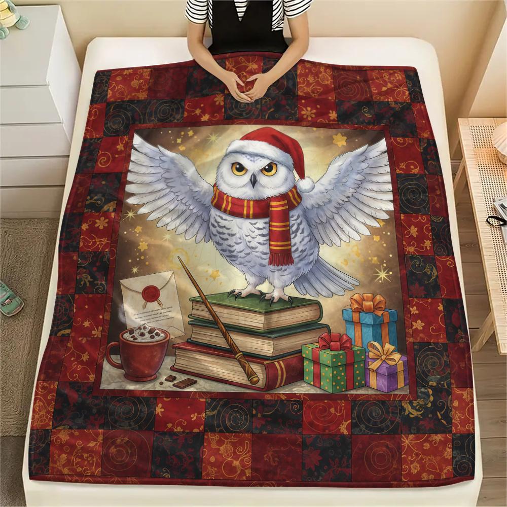 1 Peça Manta de Flanela com Estampa de Desenho Animado, Alta Qualidade Confortável para Todas as Estações, Decoração de Casa, Calor e Conforto, Perfeita para Presente de Natal Aniversário