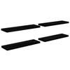 VidaXL Étagère murale flottante 4 pcs Noir brillant 120x23,5x3,8cm MDF