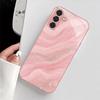 Shiny pink texture design glass phone case suitable for Samsung Galaxy S26 S25 S24 S23 S22 S21 S20 FE/Ultra/Plus shockproof